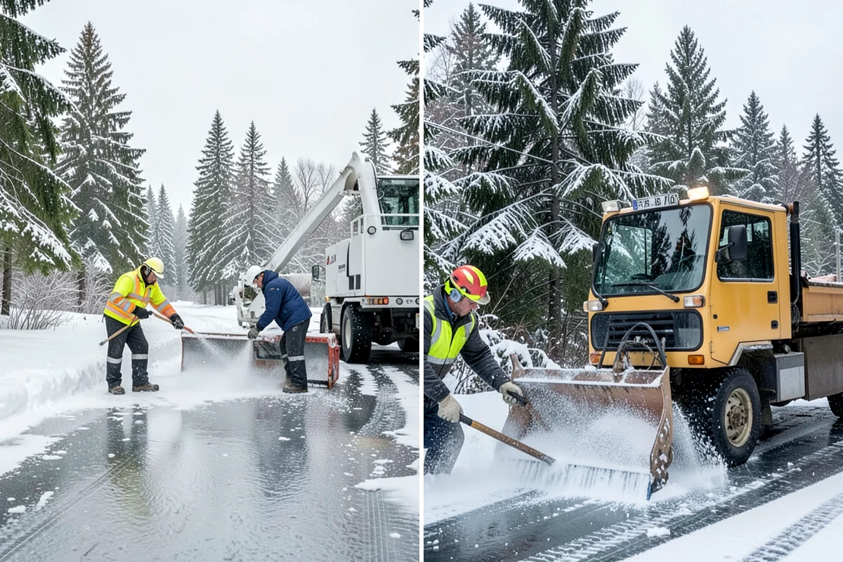 School Parking Lot Snow Removal in Normandy Park, King County, WA - Coordinate bus loops, drop-off lanes, and fire routes with campus staff