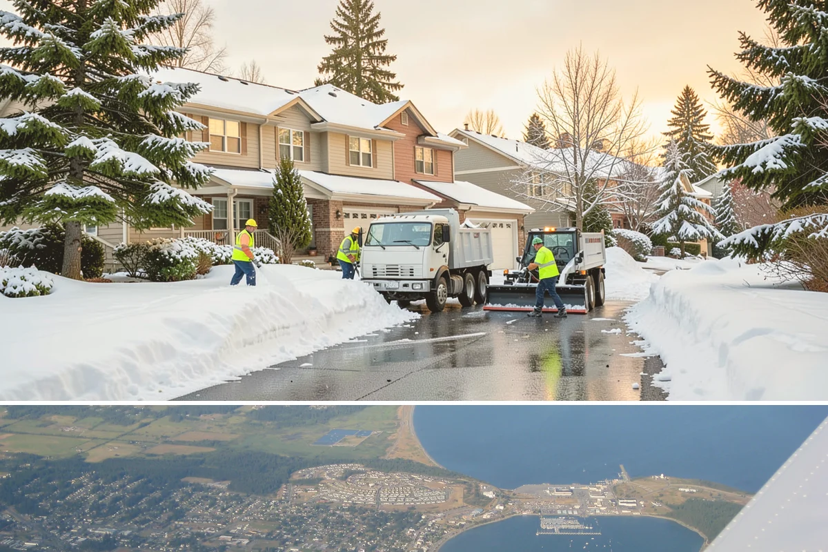 School Parking Lot Snow Removal in Oak Harbor, Island County, WA - School lots across Western Washington require the most snow response from December through February, when morning freezes...