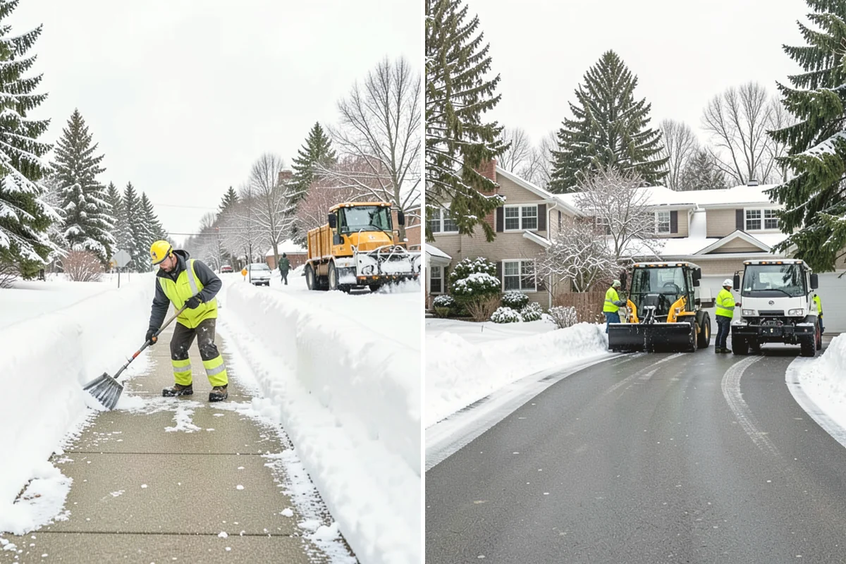 School Parking Lot Snow Removal in Ruston, Pierce County, WA - Coordinate bus loops, drop-off lanes, and fire routes with campus staff