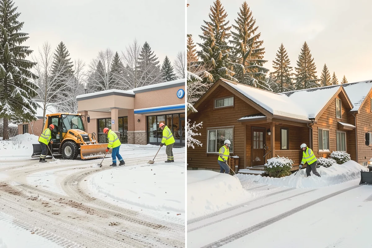 School Parking Lot Snow Removal in Sammamish, King County, WA - Coordinate bus loops, drop-off lanes, and fire routes with campus staff