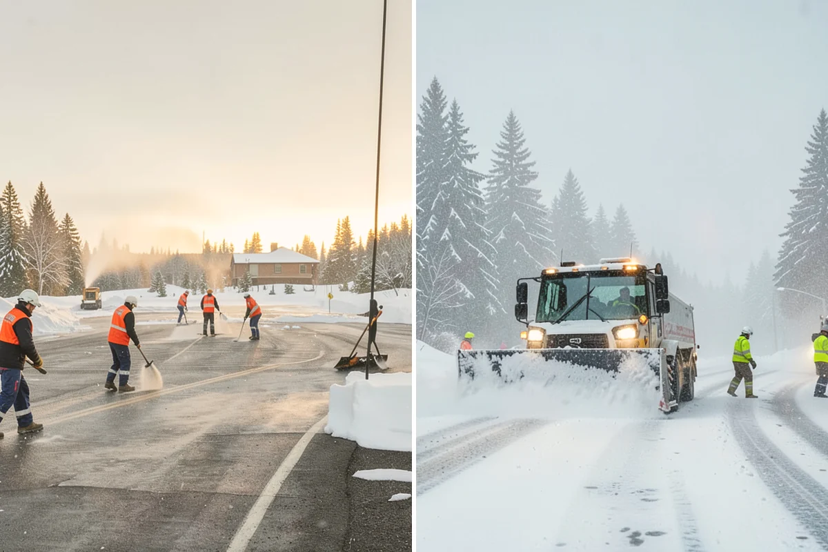 School Parking Lot Snow Removal in Snohomish, Snohomish County, WA - Coordinate bus loops, drop-off lanes, and fire routes with campus staff