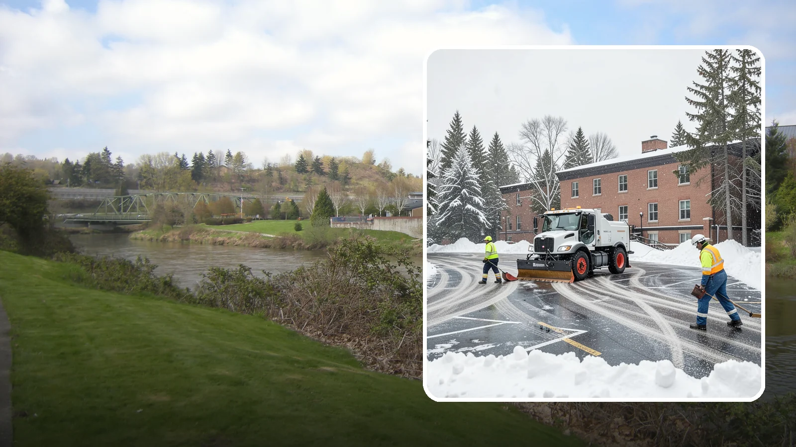 School Parking Lot Snow Removal in Tukwila, King County, WA - We clear school lots and bus loops so Western Washington students, staff, and buses move safely on snowy mornings.