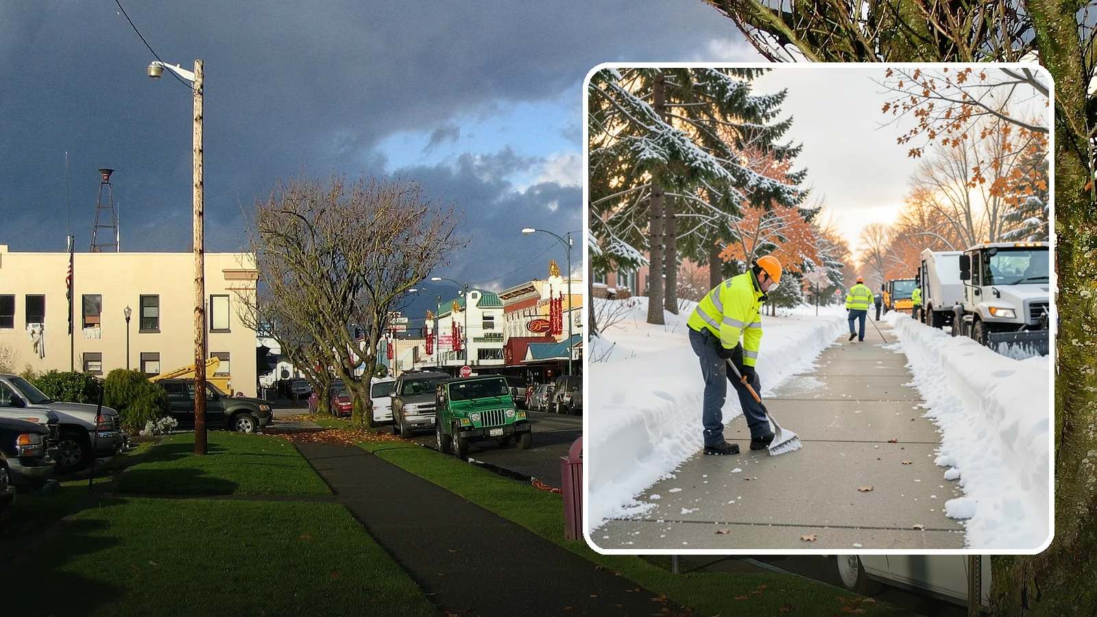 School Sidewalk Clearing in Arlington, Snohomish County, WA - We clear school sidewalks and walkways early so students and staff arrive safely on snowy mornings.