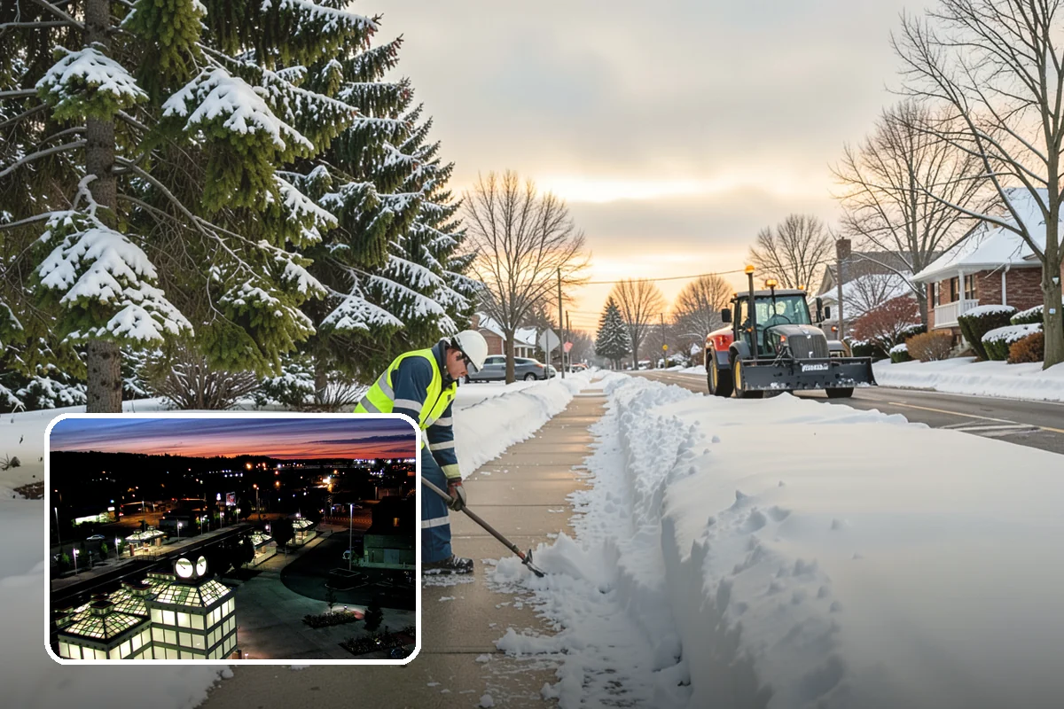 School Sidewalk Clearing in Auburn, King County, WA - Clears walks before arrival times