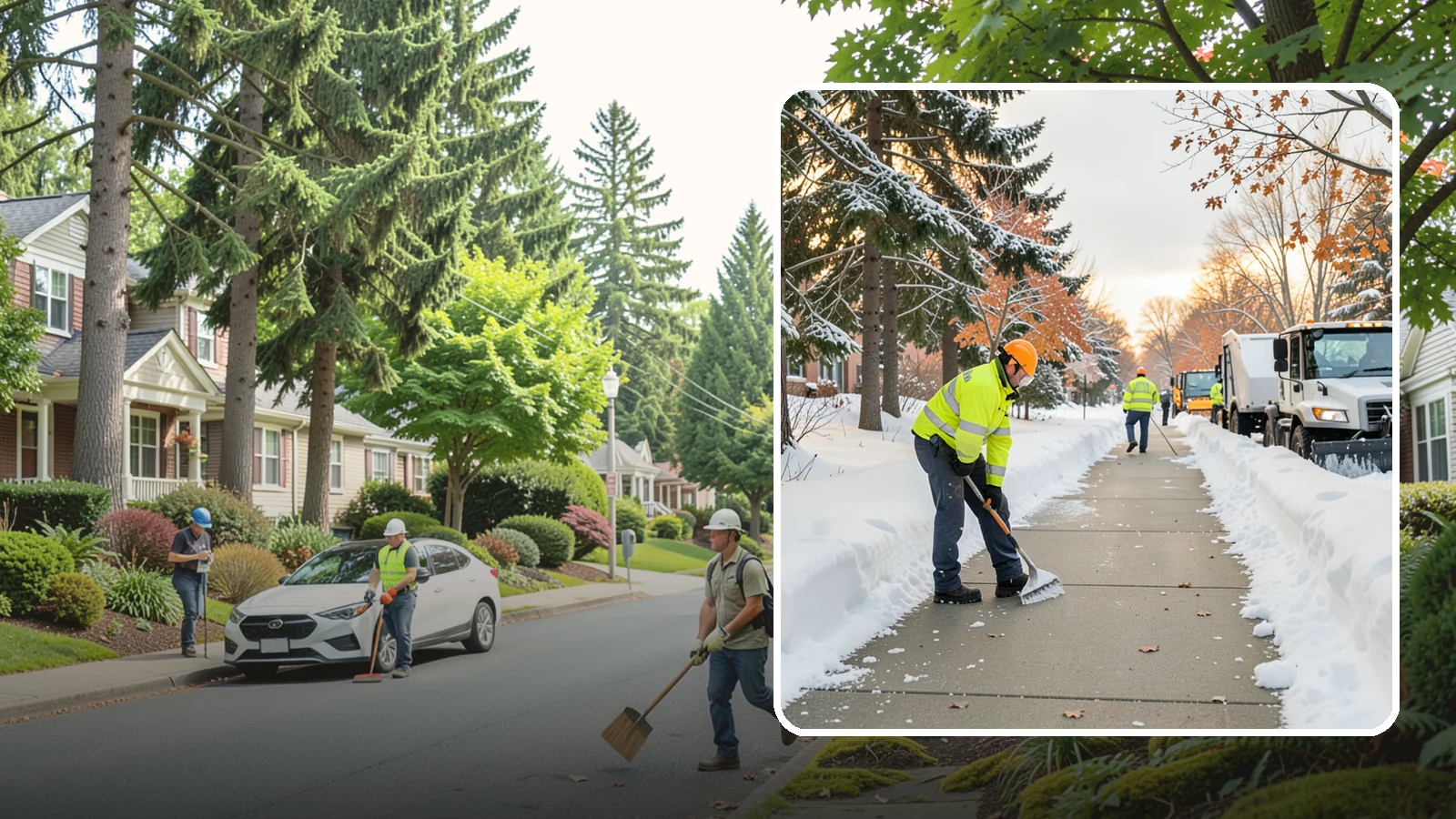 School Sidewalk Clearing in Beaux Arts Village, King County, WA - We clear school sidewalks and walkways early so students and staff arrive safely on snowy mornings.