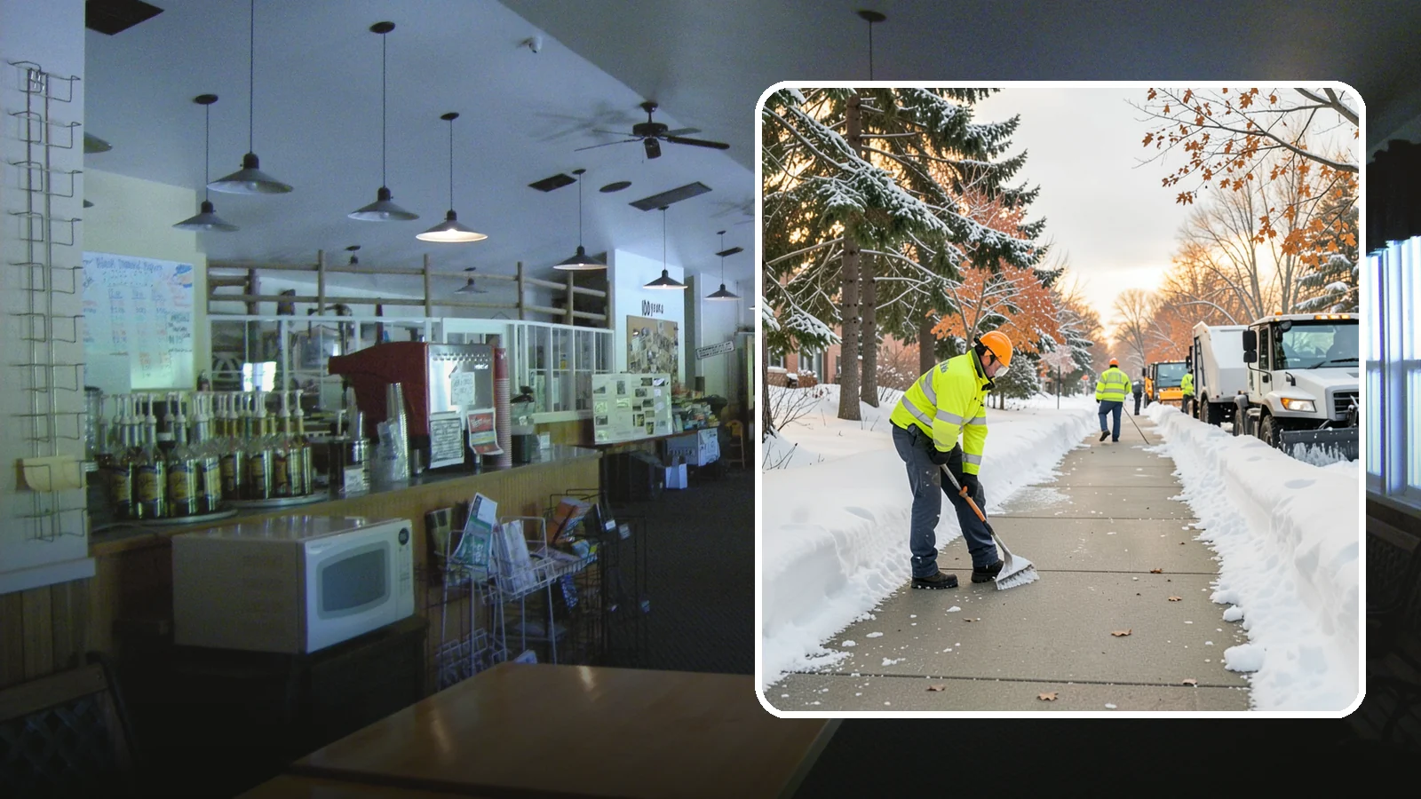 School Sidewalk Clearing in Black Diamond, King County, WA - We clear school sidewalks and walkways early so students and staff arrive safely on snowy mornings.