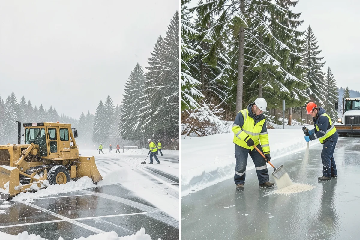School Sidewalk Clearing in Bothell, King County, WA - We identify the routes students and staff use most