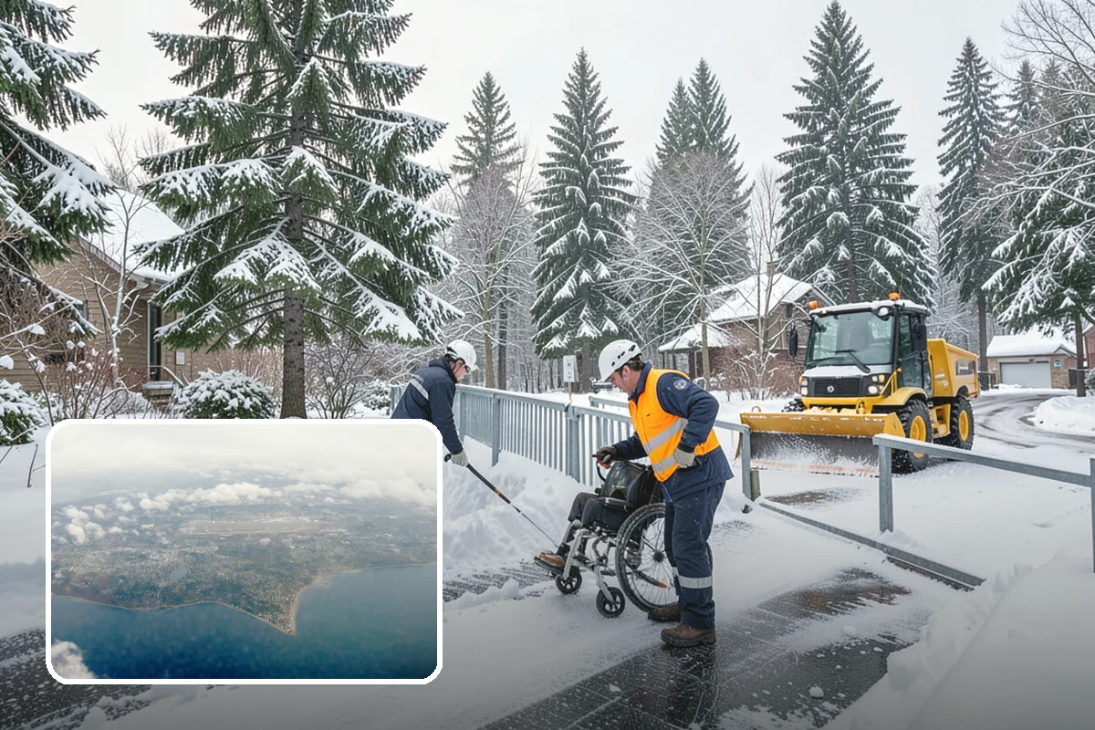 School Sidewalk Clearing in Burien, King County, WA - Clears walks before arrival times