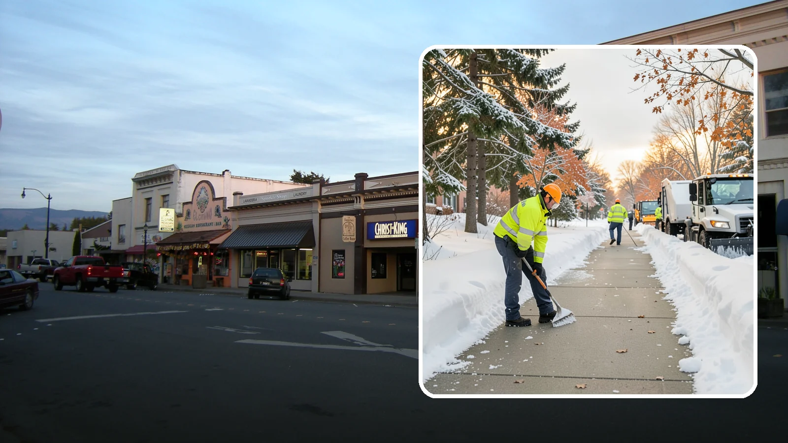 School Sidewalk Clearing in Burlington, Skagit County, WA - We clear school sidewalks and walkways early so students and staff arrive safely on snowy mornings.