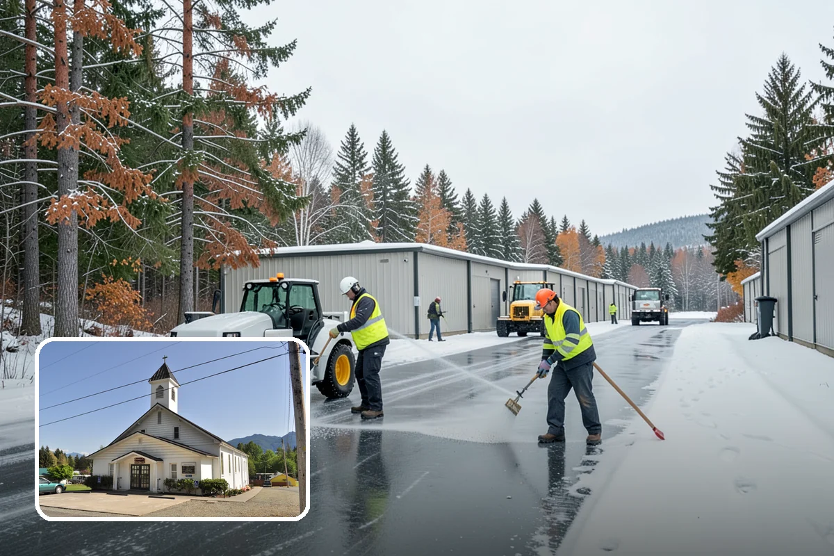 School Sidewalk Clearing in Concrete, Skagit County, WA - Clears walks before arrival times