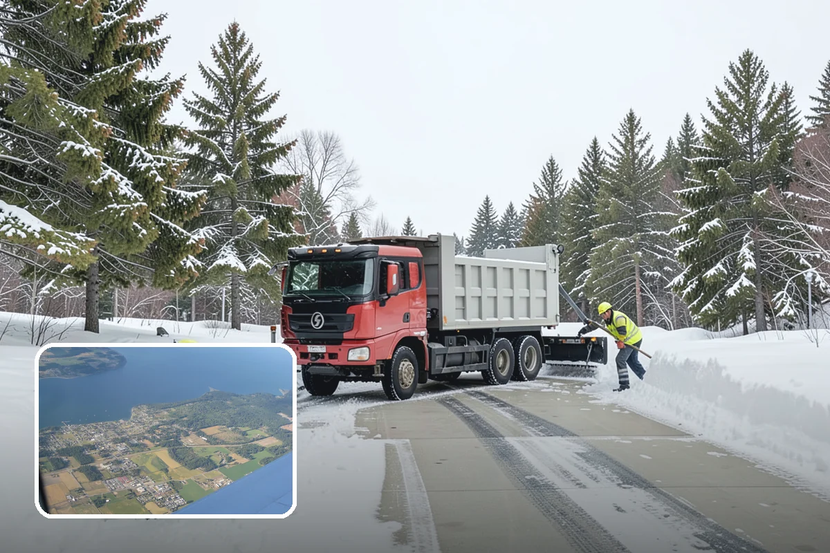 School Sidewalk Clearing in Coupeville, Island County, WA - Clears walks before arrival times