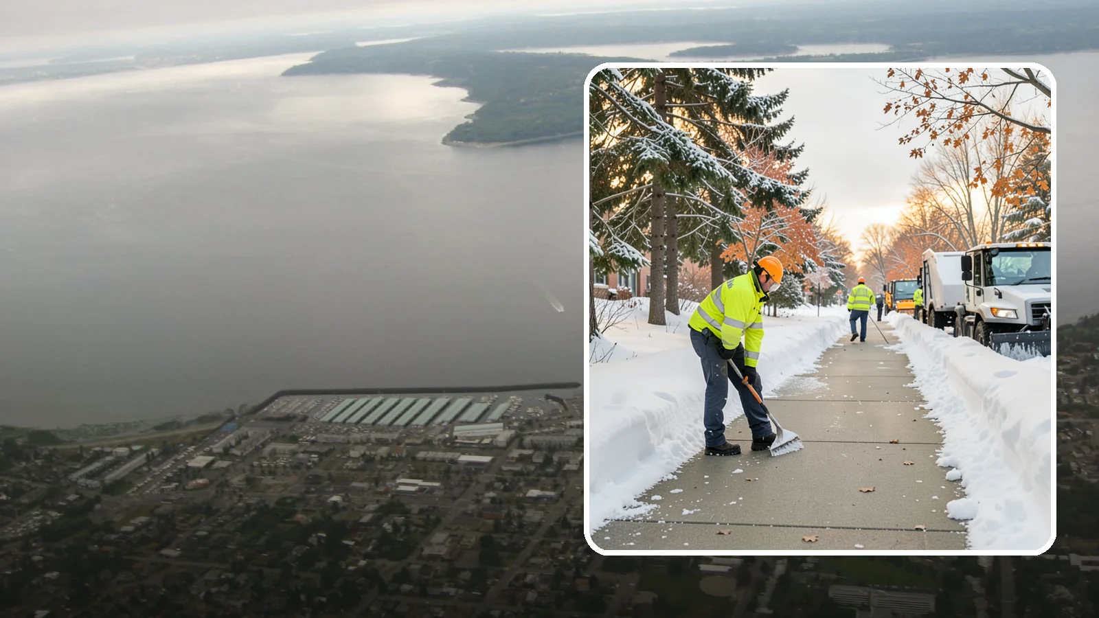 School Sidewalk Clearing in Des Moines, King County, WA - We clear school sidewalks and walkways early so students and staff arrive safely on snowy mornings.