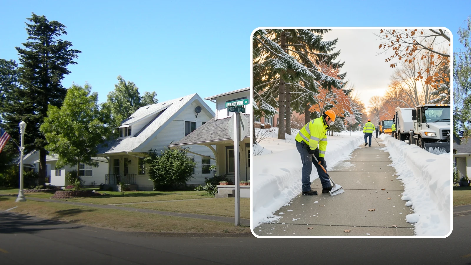 School Sidewalk Clearing in DuPont, Pierce County, WA - We clear school sidewalks and walkways early so students and staff arrive safely on snowy mornings.