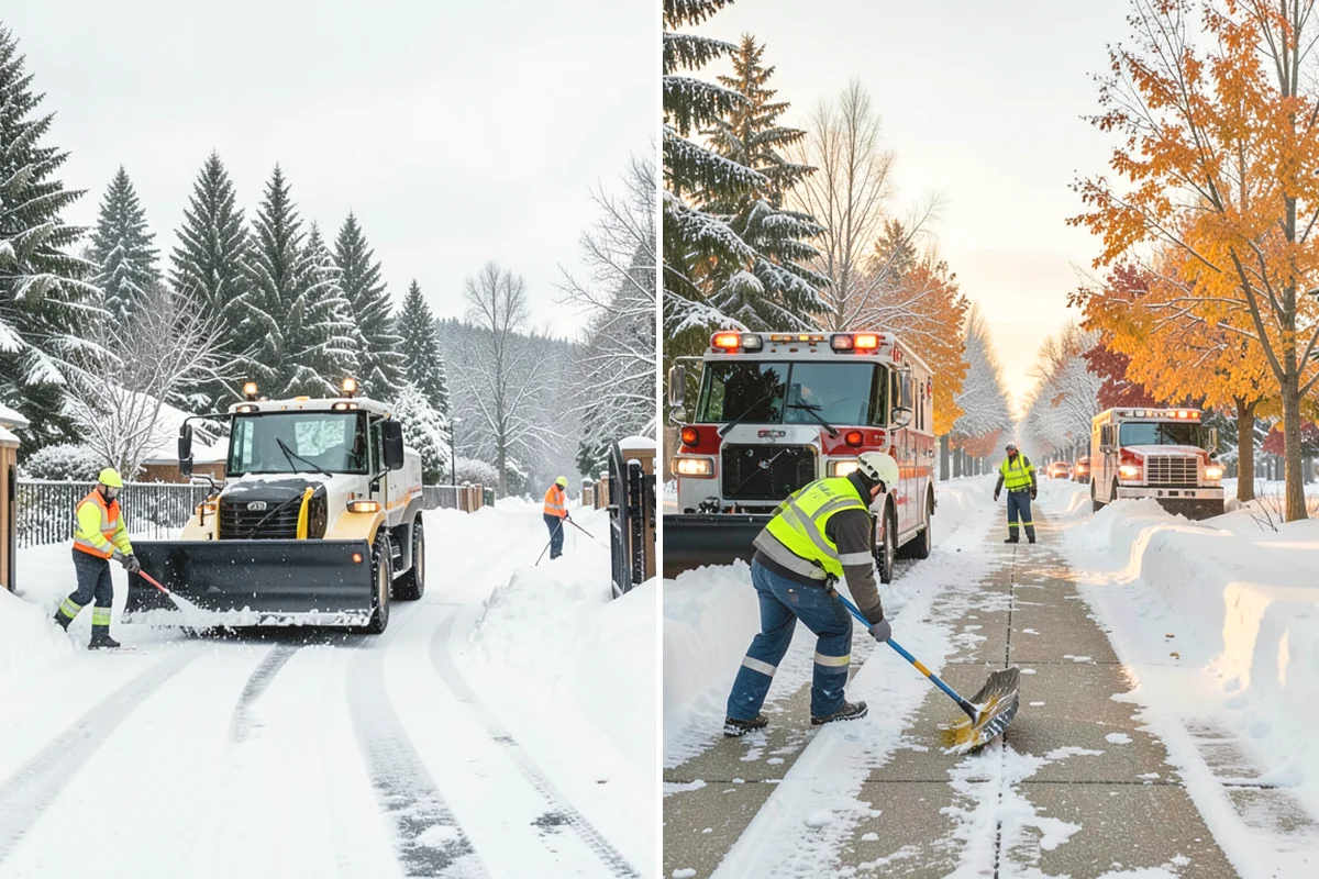 School Sidewalk Clearing in Duvall, King County, WA - We identify the routes students and staff use most