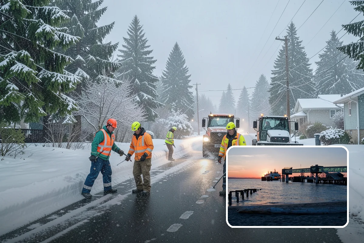 School Sidewalk Clearing in Edmonds, Snohomish County, WA - Clears walks before arrival times