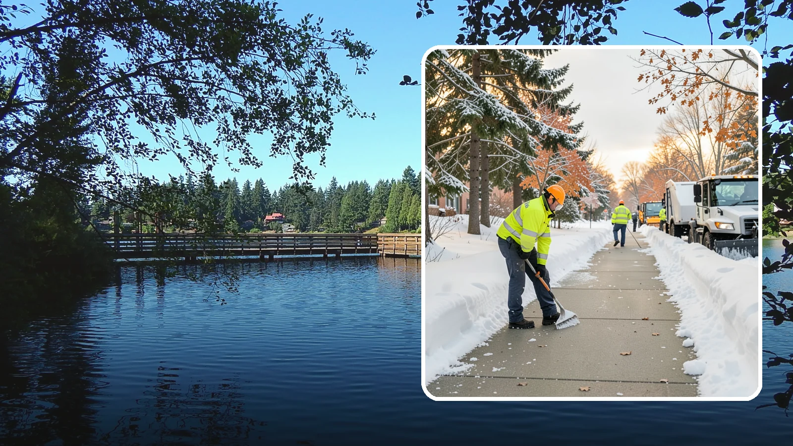 School Sidewalk Clearing in Federal Way, King County, WA - We clear school sidewalks and walkways early so students and staff arrive safely on snowy mornings.