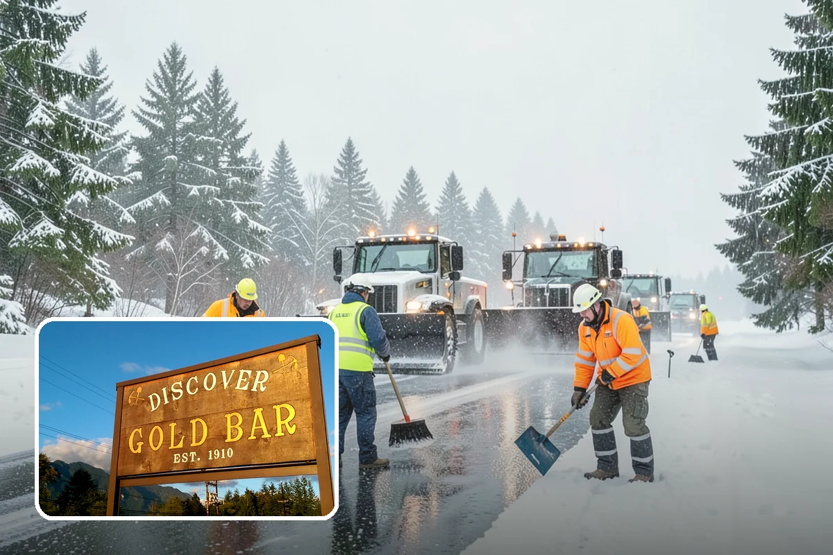 School Sidewalk Clearing in Gold Bar, Snohomish County, WA - Clears walks before arrival times