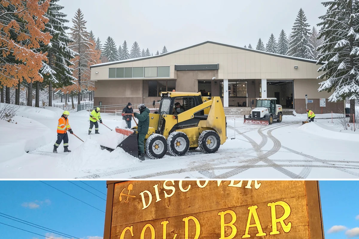 School Sidewalk Clearing in Gold Bar, Snohomish County, WA - School sidewalk clearing is critical on snow mornings throughout the winter term.