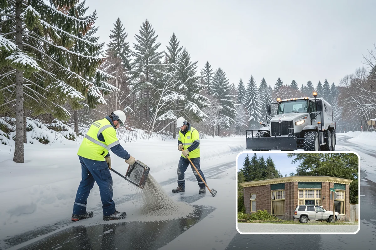 School Sidewalk Clearing in Hamilton, Skagit County, WA - Clears walks before arrival times