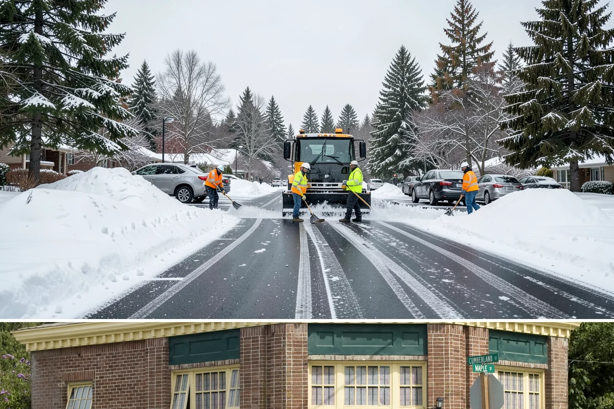 School Sidewalk Clearing in Hamilton, Skagit County, WA - School sidewalk clearing is critical on snow mornings throughout the winter term.