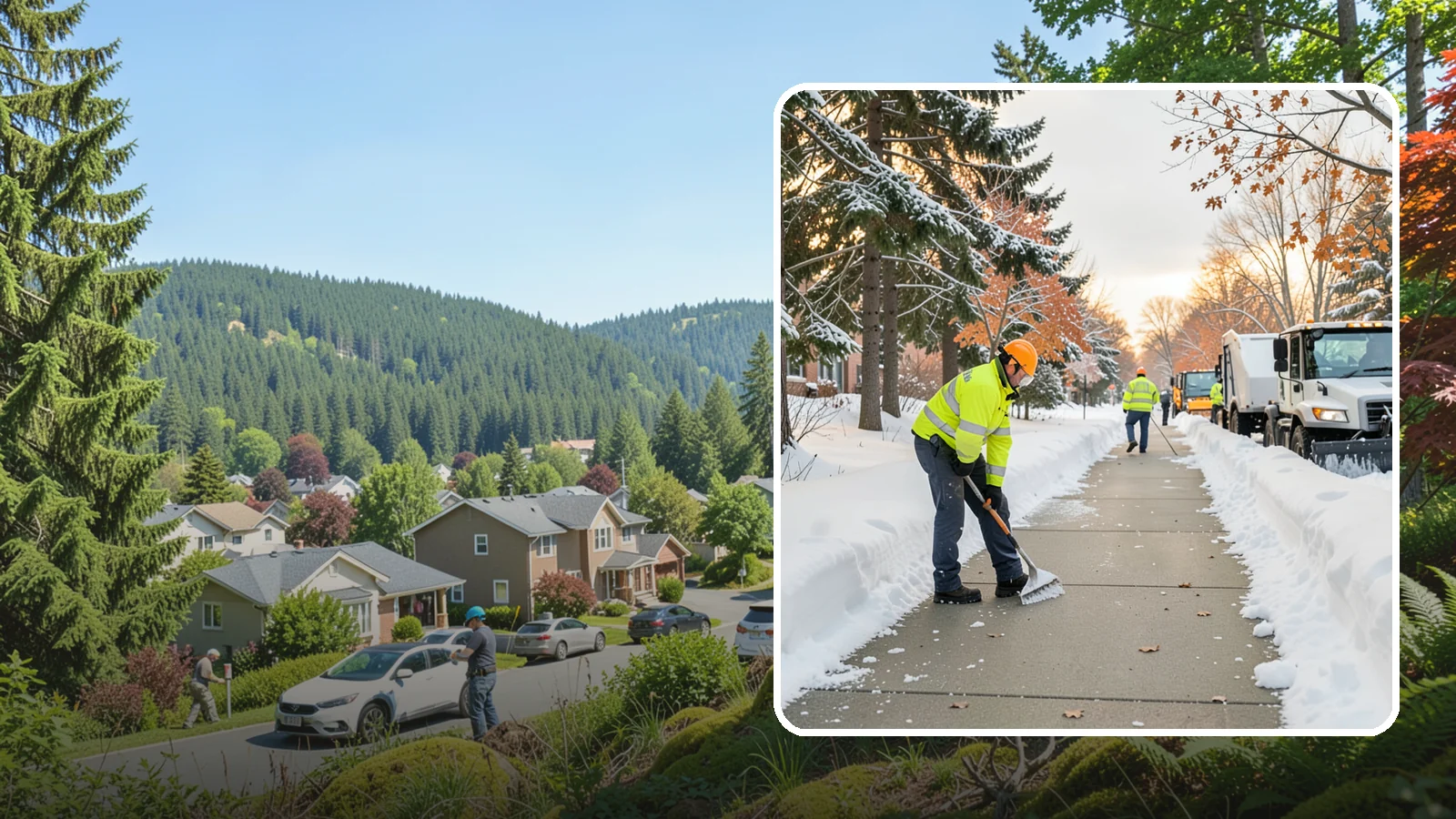 School Sidewalk Clearing in Index, Snohomish County, WA - We clear school sidewalks and walkways early so students and staff arrive safely on snowy mornings.