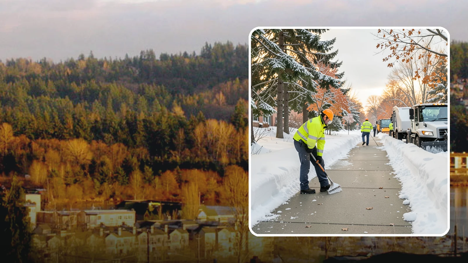 School Sidewalk Clearing in Kenmore, King County, WA - We clear school sidewalks and walkways early so students and staff arrive safely on snowy mornings.