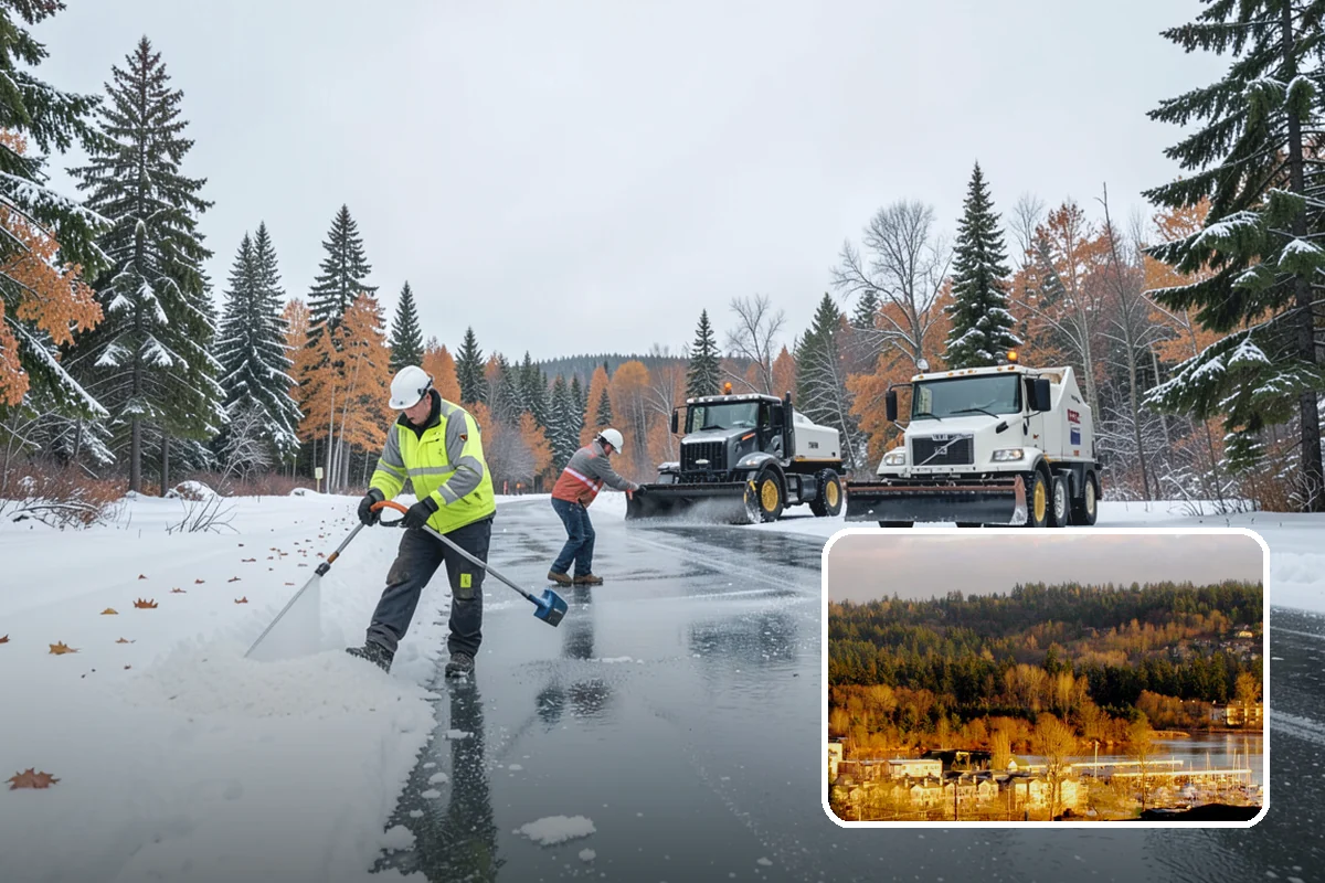 School Sidewalk Clearing in Kenmore, King County, WA - Clears walks before arrival times