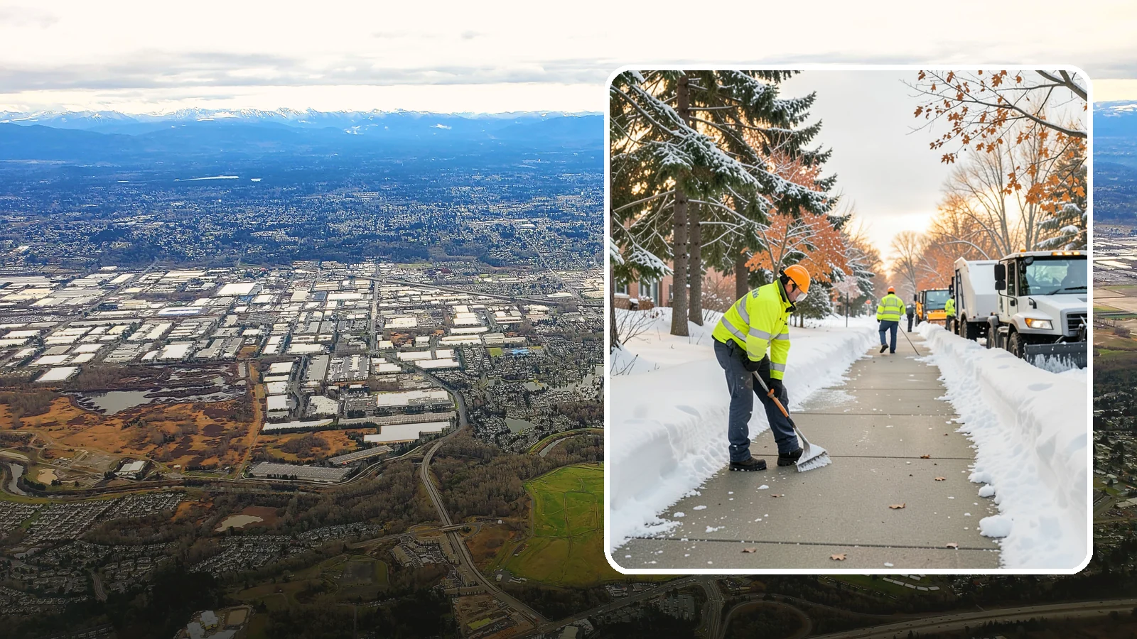 School Sidewalk Clearing in Kent, King County, WA - We clear school sidewalks and walkways early so students and staff arrive safely on snowy mornings.