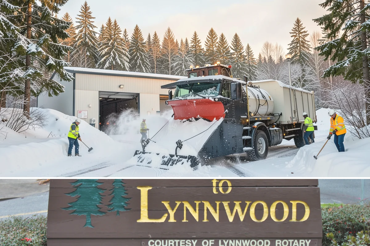 School Sidewalk Clearing in Lynnwood, Snohomish County, WA - School sidewalk clearing is critical on snow mornings throughout the winter term.