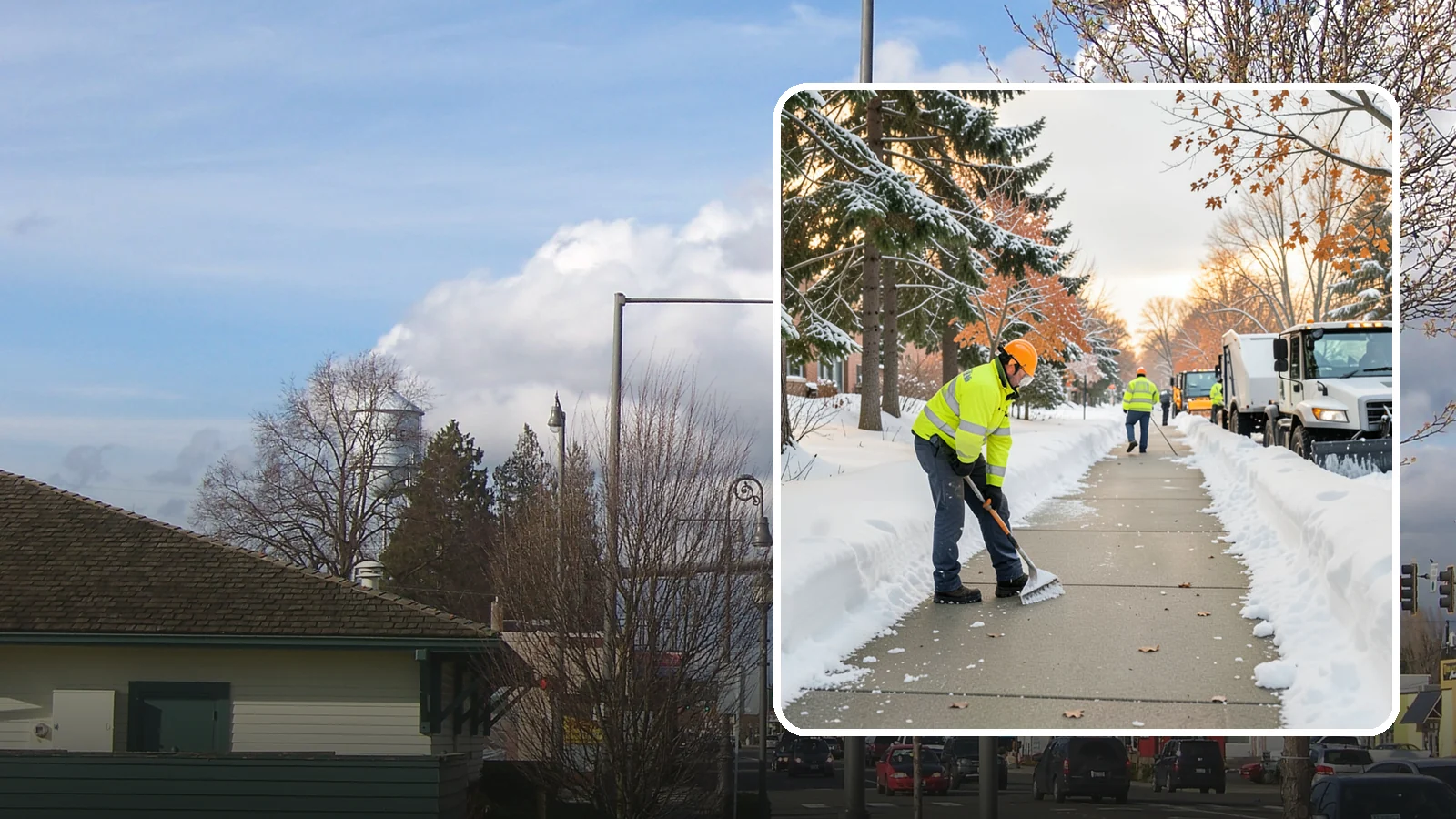 School Sidewalk Clearing in Marysville, Snohomish County, WA - We clear school sidewalks and walkways early so students and staff arrive safely on snowy mornings.