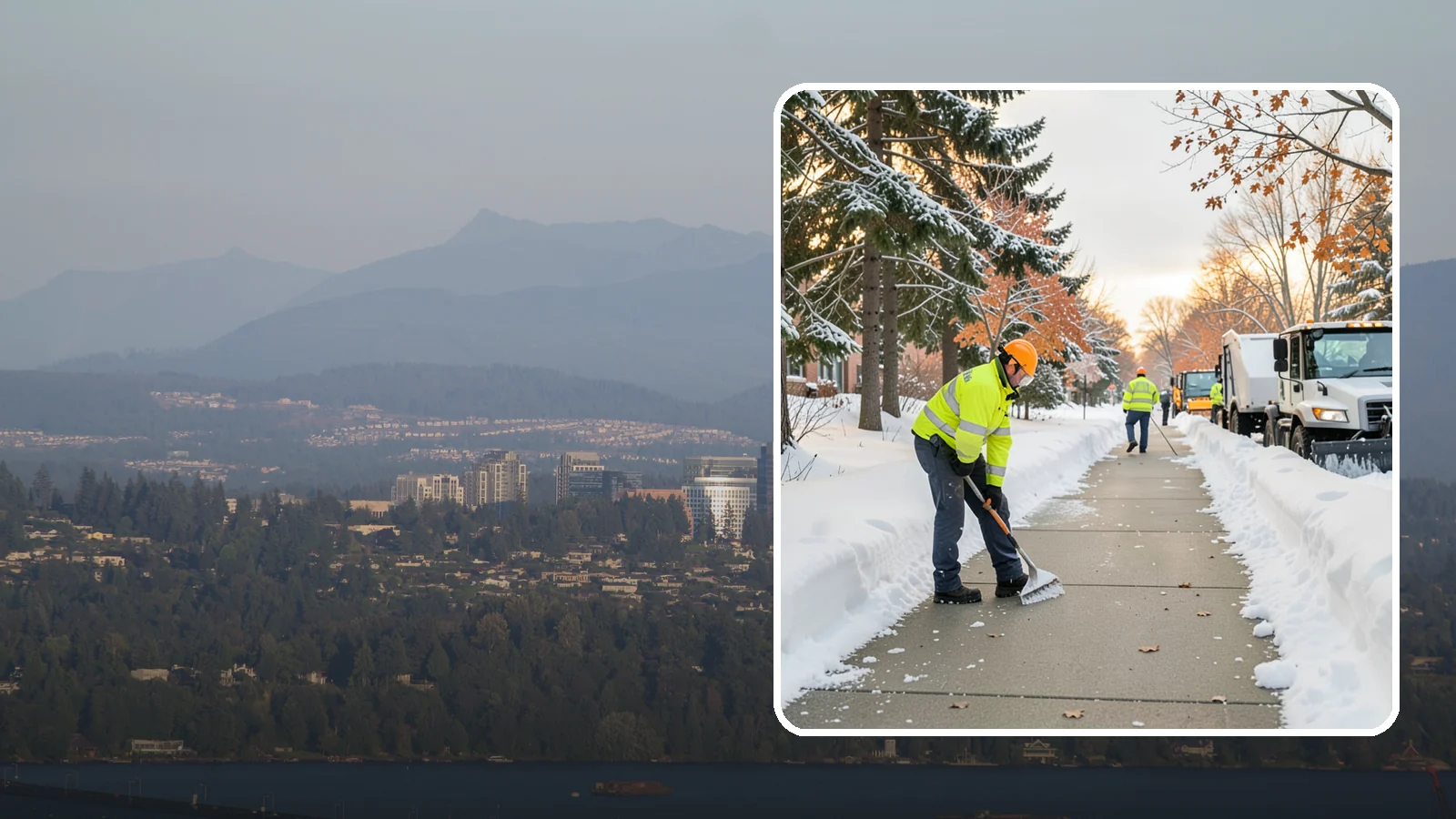 School Sidewalk Clearing in Medina, King County, WA - We clear school sidewalks and walkways early so students and staff arrive safely on snowy mornings.