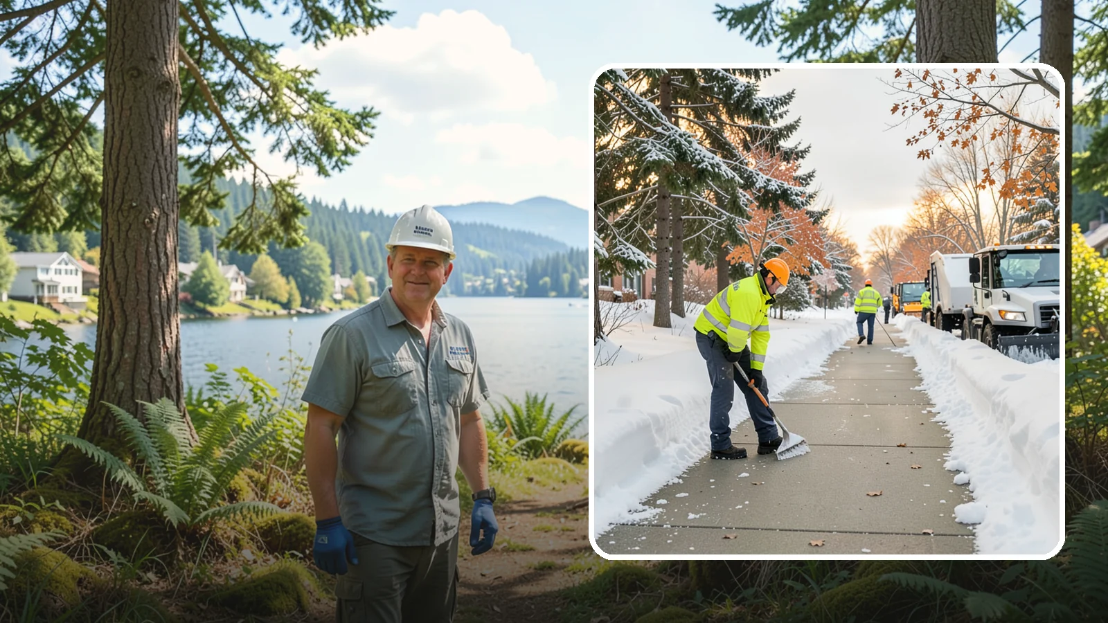 School Sidewalk Clearing in Milton, King County, WA - We clear school sidewalks and walkways early so students and staff arrive safely on snowy mornings.