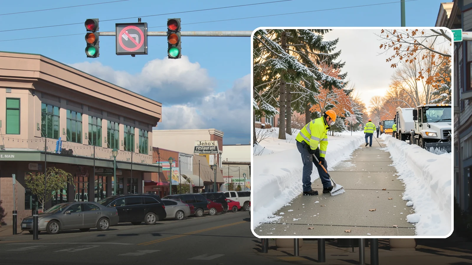 School Sidewalk Clearing in Monroe, Snohomish County, WA - We clear school sidewalks and walkways early so students and staff arrive safely on snowy mornings.