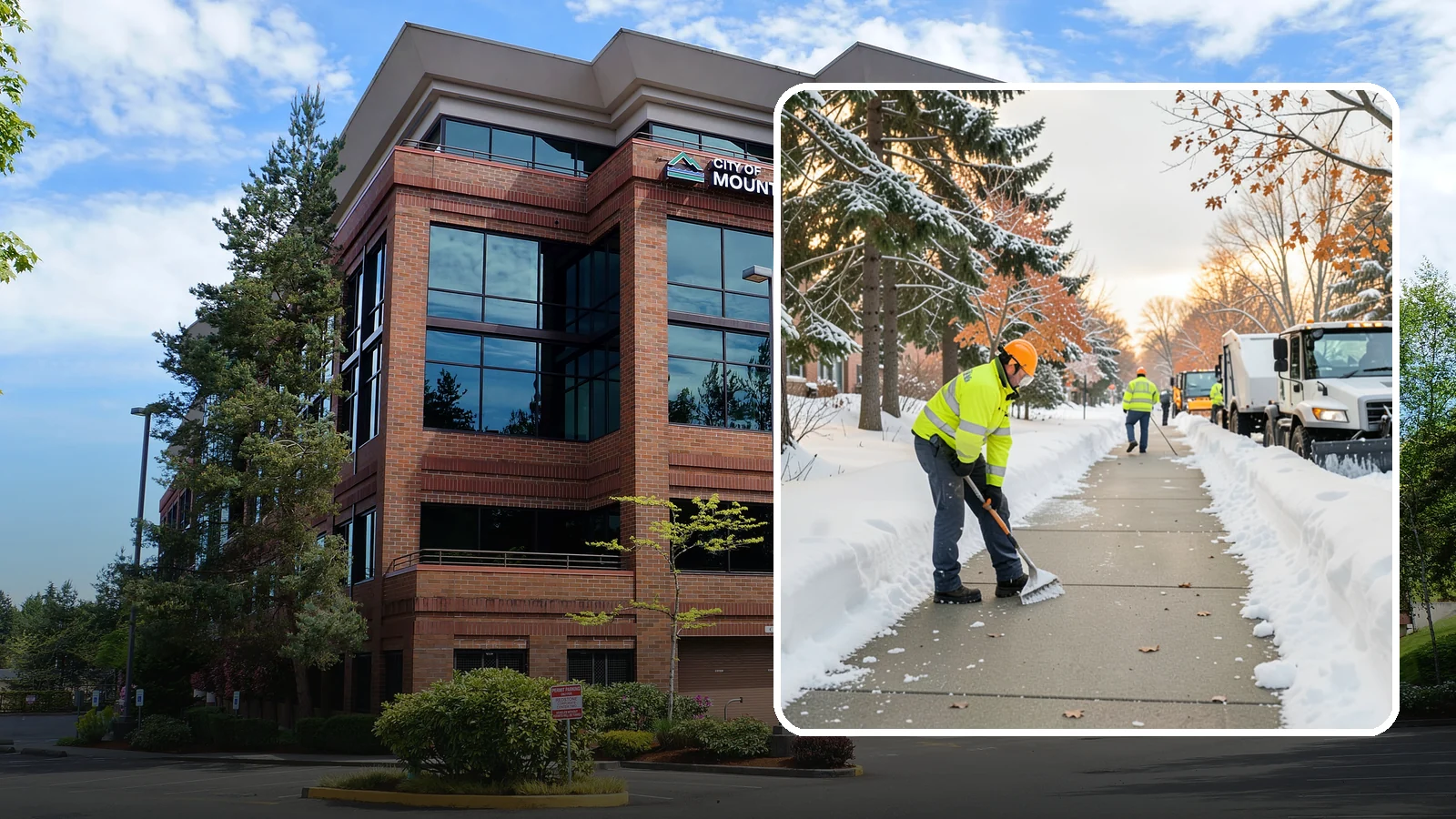 School Sidewalk Clearing in Mountlake Terrace, Snohomish County, WA - We clear school sidewalks and walkways early so students and staff arrive safely on snowy mornings.