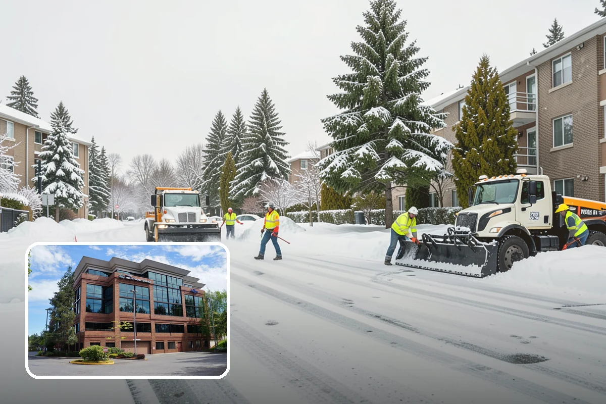School Sidewalk Clearing in Mountlake Terrace, Snohomish County, WA - Clears walks before arrival times