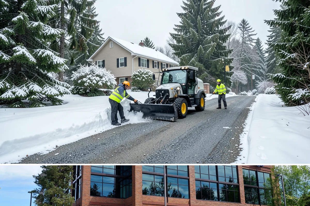 School Sidewalk Clearing in Mountlake Terrace, Snohomish County, WA - School sidewalk clearing is critical on snow mornings throughout the winter term.