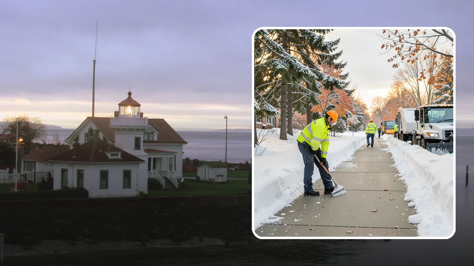 School Sidewalk Clearing in Mukilteo, Snohomish County, WA - We clear school sidewalks and walkways early so students and staff arrive safely on snowy mornings.