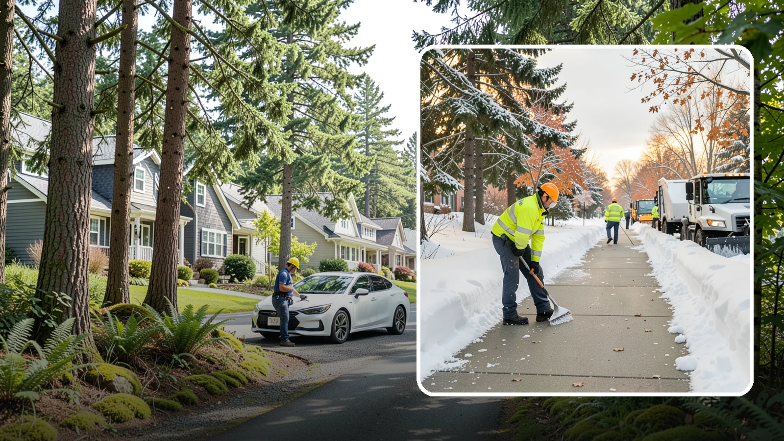 School Sidewalk Clearing in Normandy Park, King County, WA - We clear school sidewalks and walkways early so students and staff arrive safely on snowy mornings.
