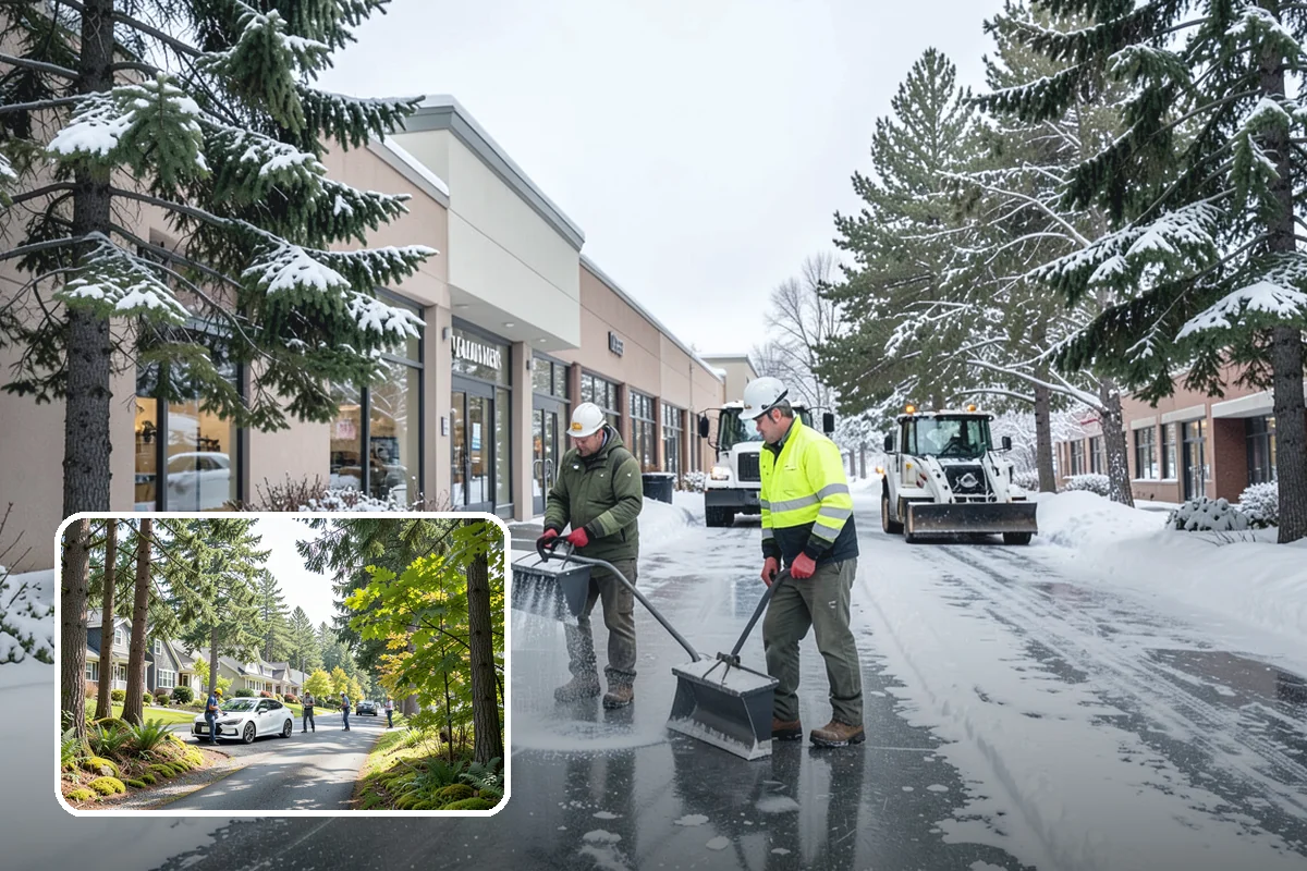 School Sidewalk Clearing in Normandy Park, King County, WA - Clears walks before arrival times
