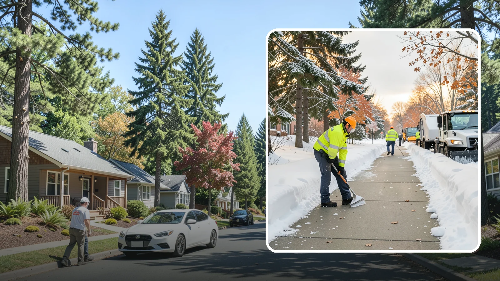 School Sidewalk Clearing in Orting, Pierce County, WA - We clear school sidewalks and walkways early so students and staff arrive safely on snowy mornings.