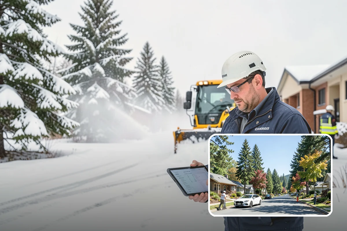School Sidewalk Clearing in Orting, Pierce County, WA - Clears walks before arrival times