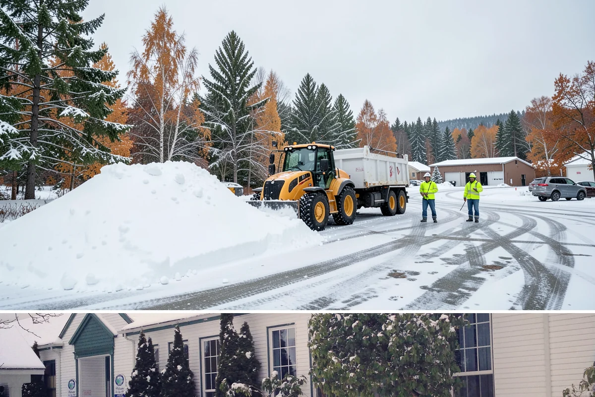 School Sidewalk Clearing in Pacific, King County, WA - School sidewalk clearing is critical on snow mornings throughout the winter term.