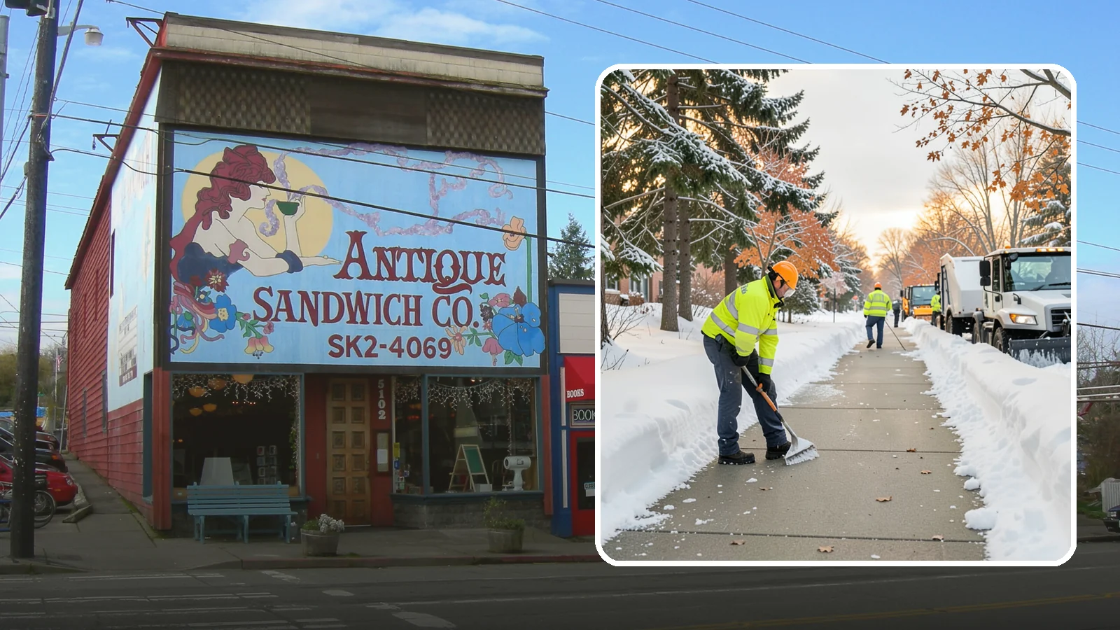 School Sidewalk Clearing in Ruston, Pierce County, WA - We clear school sidewalks and walkways early so students and staff arrive safely on snowy mornings.