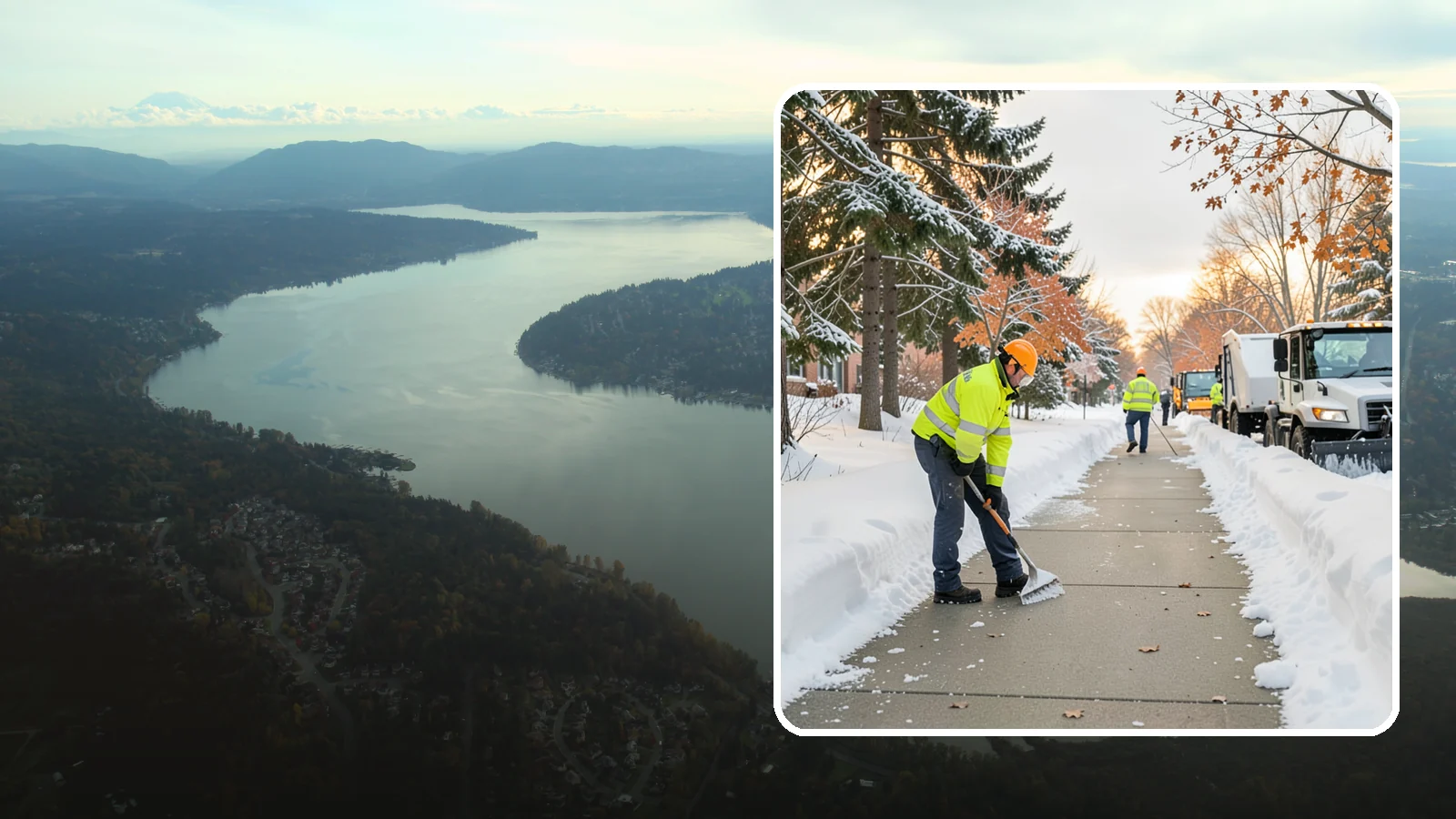 School Sidewalk Clearing in Sammamish, King County, WA - We clear school sidewalks and walkways early so students and staff arrive safely on snowy mornings.