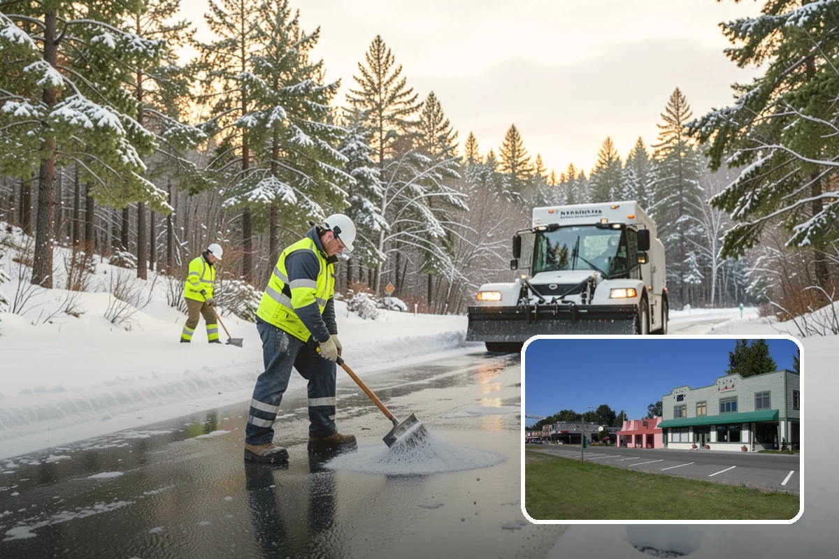 School Sidewalk Clearing in Snoqualmie, King County, WA - Clears walks before arrival times