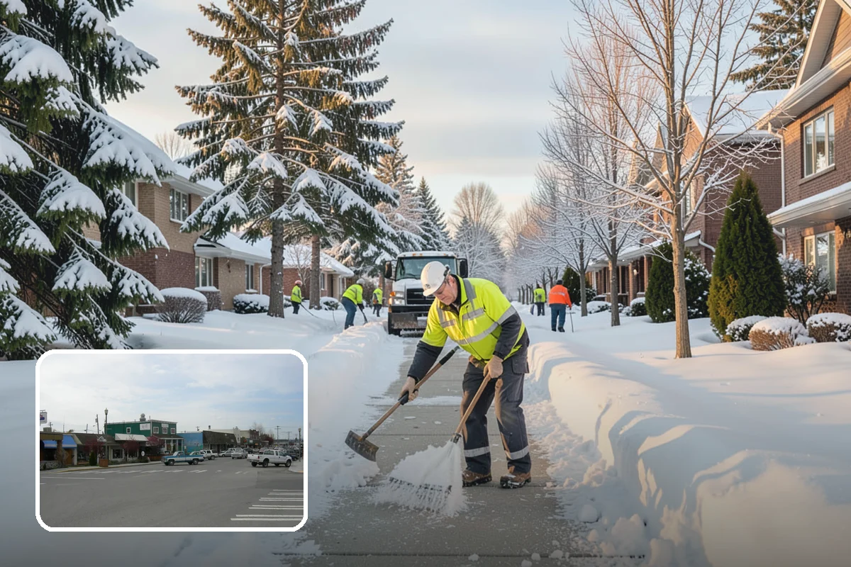 School Sidewalk Clearing in Stanwood, Snohomish County, WA - Clears walks before arrival times