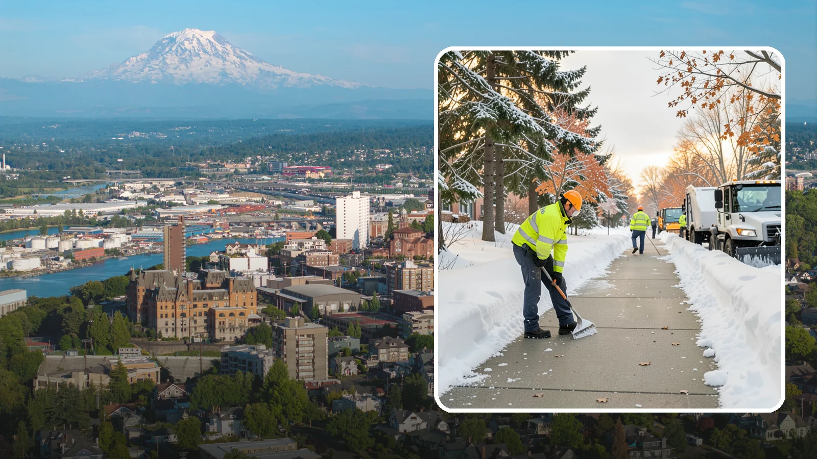 School Sidewalk Clearing in Tacoma, Pierce County, WA - We clear school sidewalks and walkways early so students and staff arrive safely on snowy mornings.