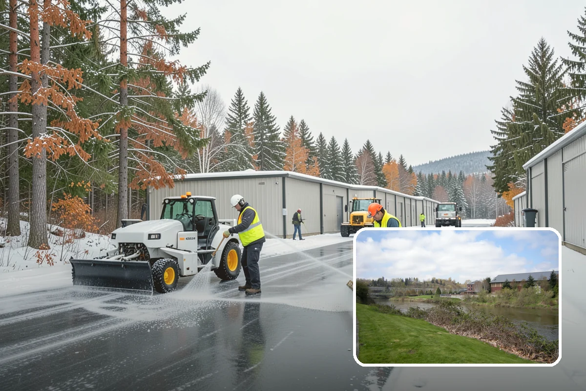 School Sidewalk Clearing in Tukwila, King County, WA - Clears walks before arrival times