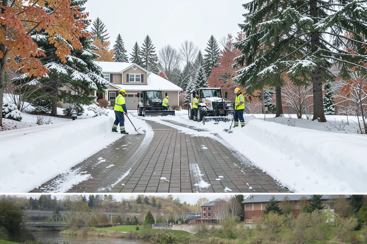 School Sidewalk Clearing in Tukwila, King County, WA - School sidewalk clearing is critical on snow mornings throughout the winter term.