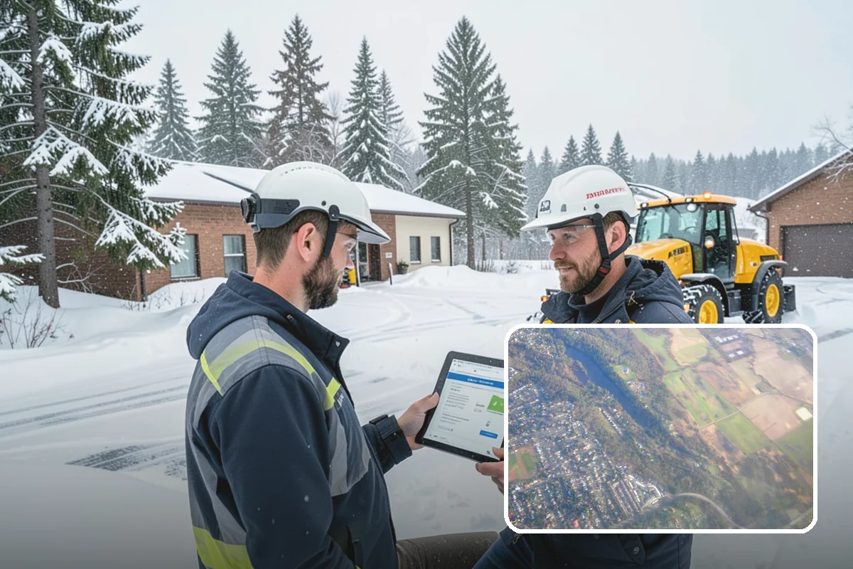 School Snow Plowing in Algona, King County, WA - Bus loops and drop-off lanes cleared before students arrive